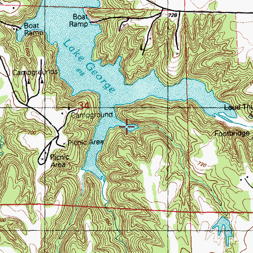 Topographic Map of Lake George, IL