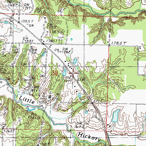 Topographic Map of German Reformed Church (historical), IL