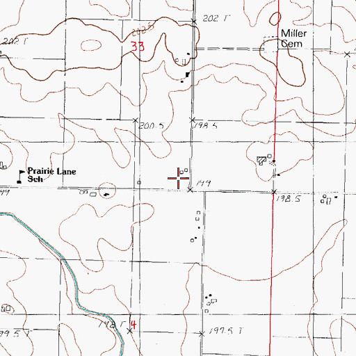 Topographic Map of German School (historical), IL