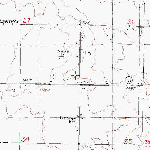 Topographic Map of German School (historical), IL