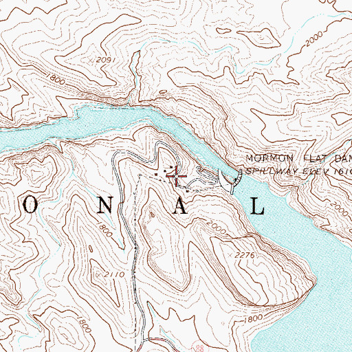 Topographic Map of Salt River Project Housing, AZ