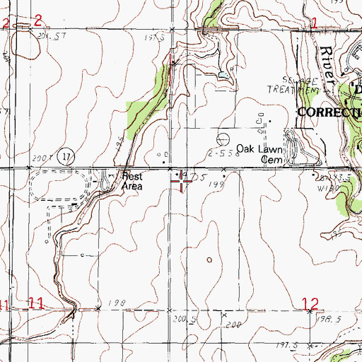 Topographic Map of Gibbons School (historical), IL