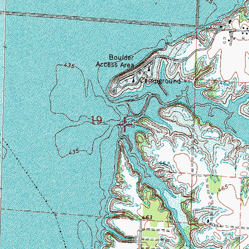 Topographic Map of Gibbs Creek, IL