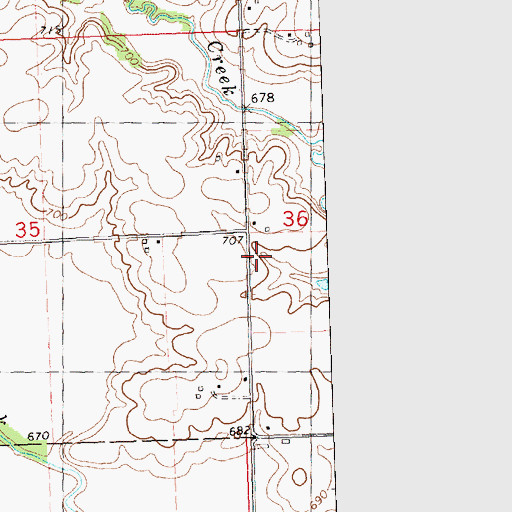 Topographic Map of Gibbs School (historical), IL