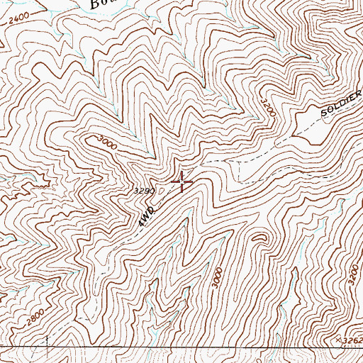 Topographic Map of Soldier Camp Trailhead, AZ