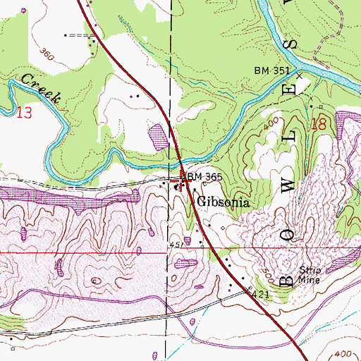 Topographic Map of Gibsonia, IL