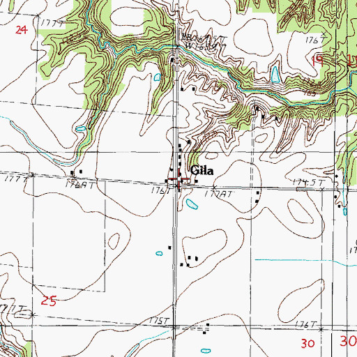 Topographic Map of Gila, IL
