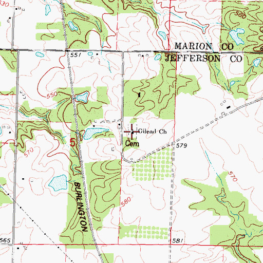 Topographic Map of Gilead Church, IL