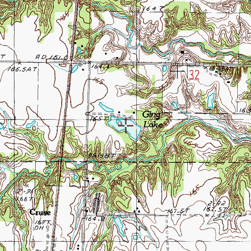 Topographic Map of Ging Lake, IL