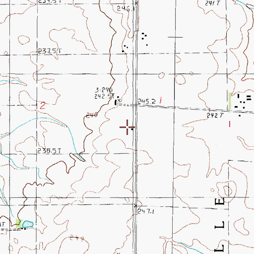 Topographic Map of Glabe School (historical), IL
