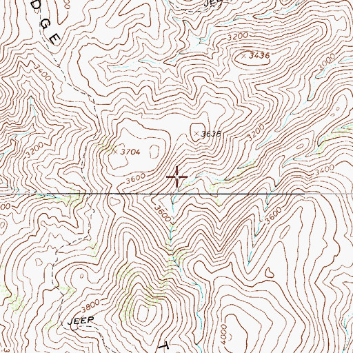 Topographic Map of Hillside Spring, AZ