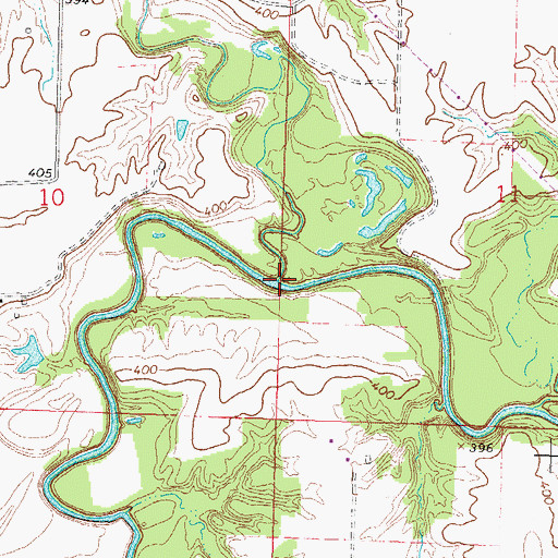 Topographic Map of Glenn Creek, IL