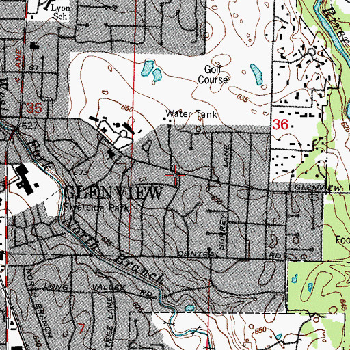 Topographic Map of Glenview, IL