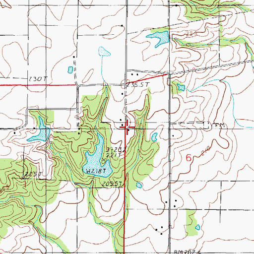 Topographic Map of Goble School (historical), IL