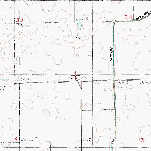 Topographic Map of Golden Rule School (historical), IL