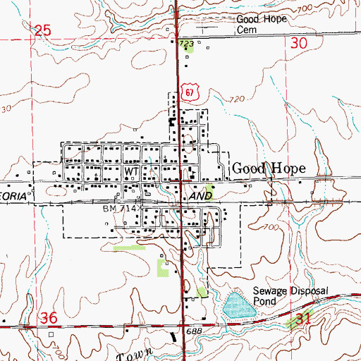 Topographic Map of Good Hope, IL