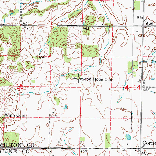 Topographic Map of Good Hope Cemetery, IL