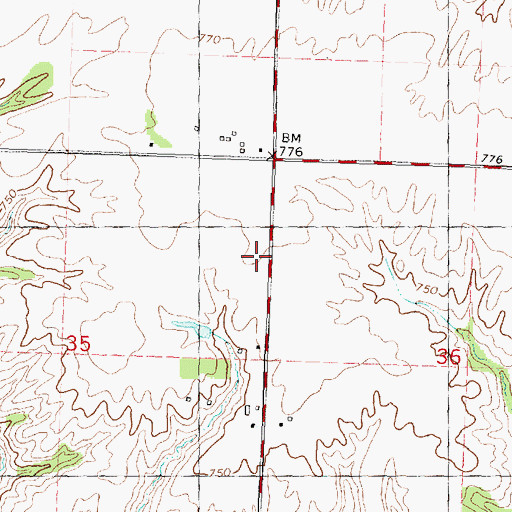 Topographic Map of Good Hope School (historical), IL