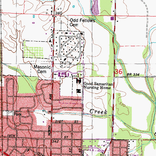 Topographic Map of Good Samaritan Nursing Home, IL