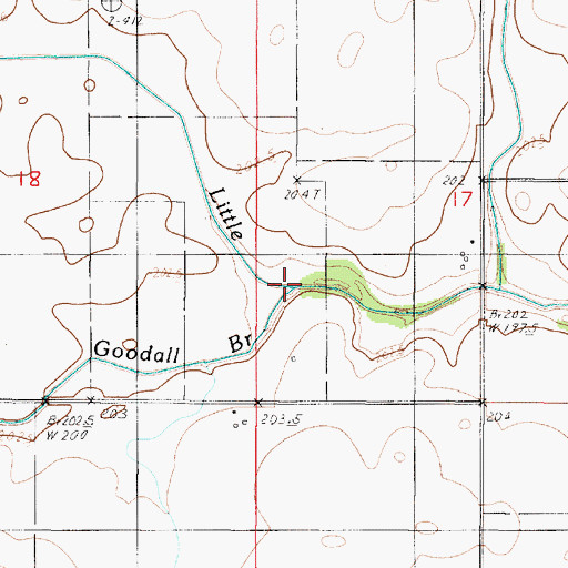 Topographic Map of Goodall Branch, IL
