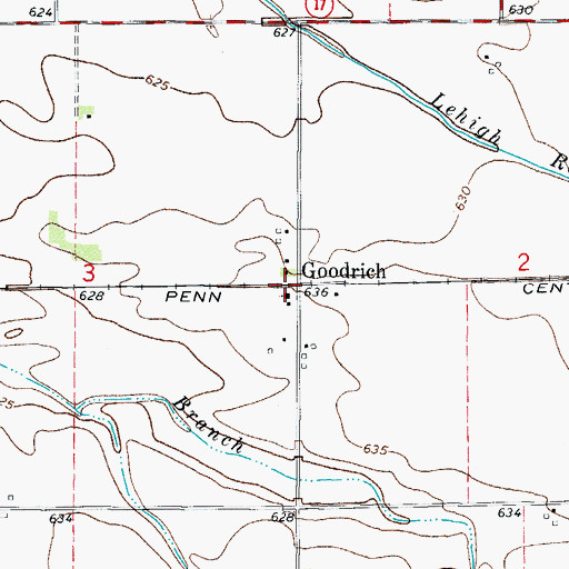 Topographic Map of Goodrich, IL