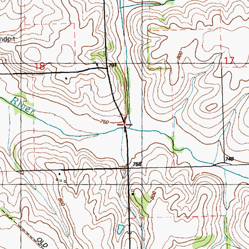 Topographic Map of Goose Creek, IL