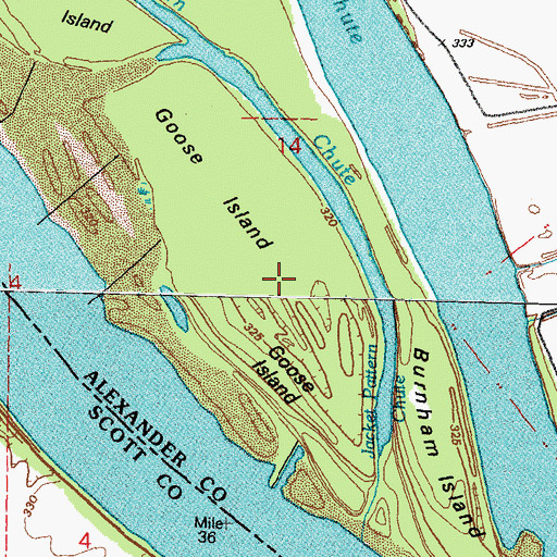 Topographic Map of Goose Island, IL
