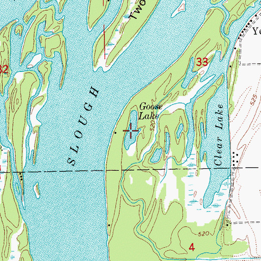 Topographic Map of Goose Lake, IL