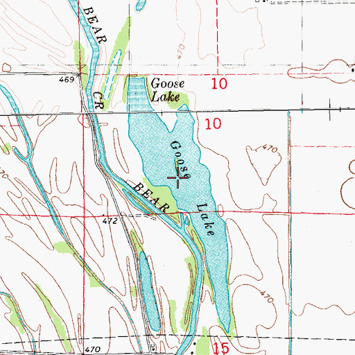Topographic Map of Goose Lake, IL