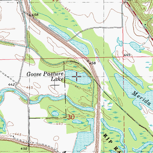 Topographic Map of Goose Pasture Lake, IL