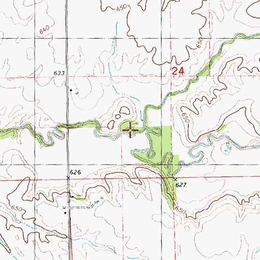 Topographic Map of Goose Run, IL