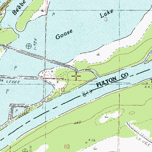 Topographic Map of Goose Slough, IL