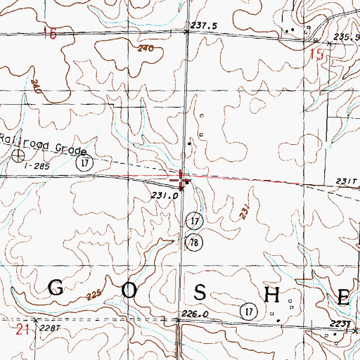 Topographic Map of Goshen School (historical), IL