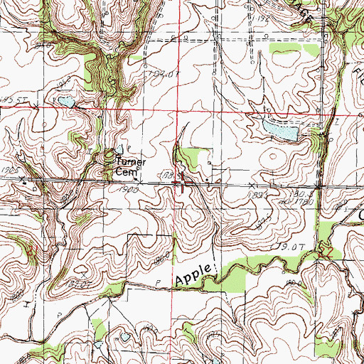 Topographic Map of Gourdneck School (historical), IL