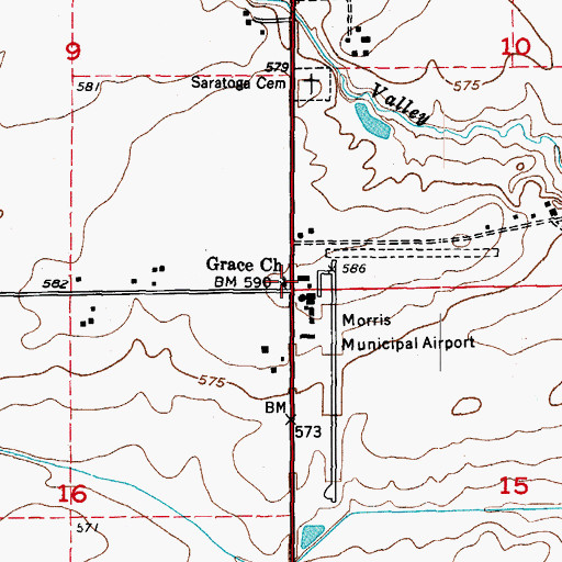 Topographic Map of Grace Lutheran Church, IL
