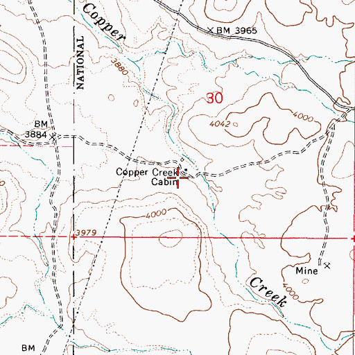 Topographic Map of Copper Creek Administrative Site, AZ