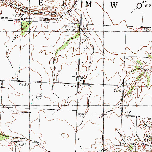Topographic Map of Graham Chapel, IL