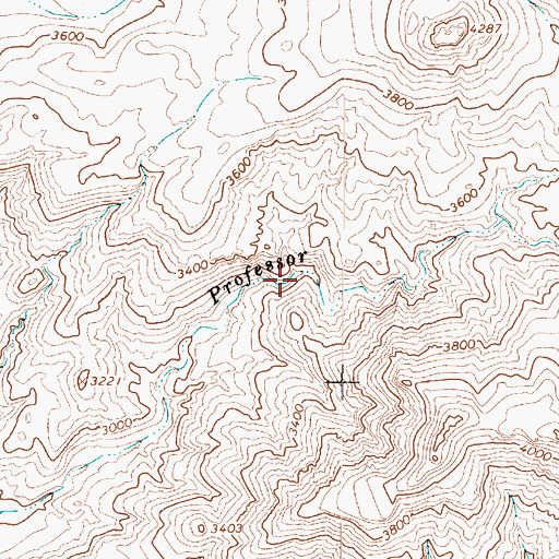 Topographic Map of Professor Spring, AZ