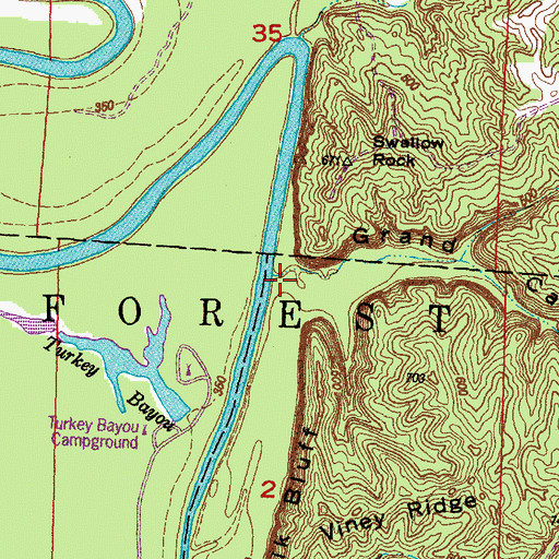 Topographic Map of Grand Canyon, IL