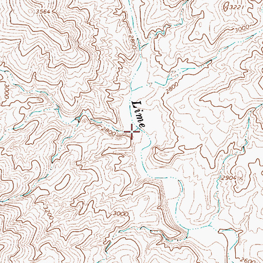 Topographic Map of Lime Cabin, AZ