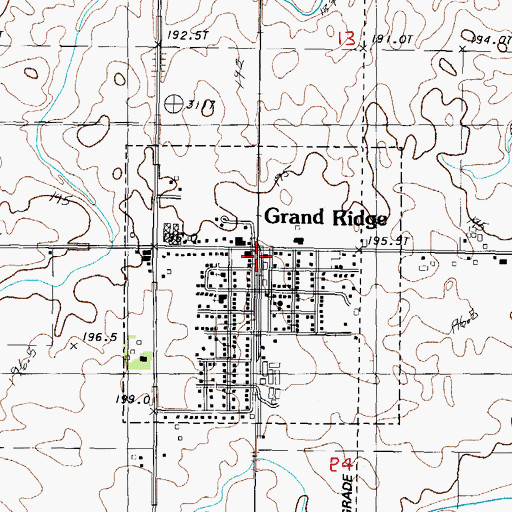 Topographic Map of Grand Ridge, IL