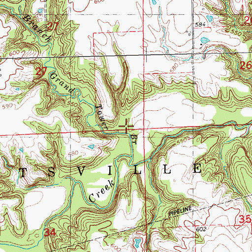Topographic Map of Grand Tower Branch, IL