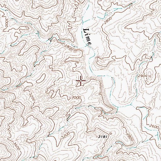 Topographic Map of Lime Spring, AZ