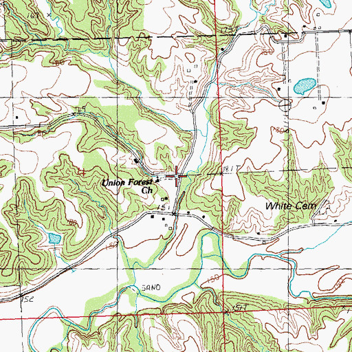 Topographic Map of Grant School (historical), IL