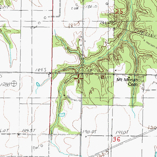Topographic Map of Grant School (historical), IL
