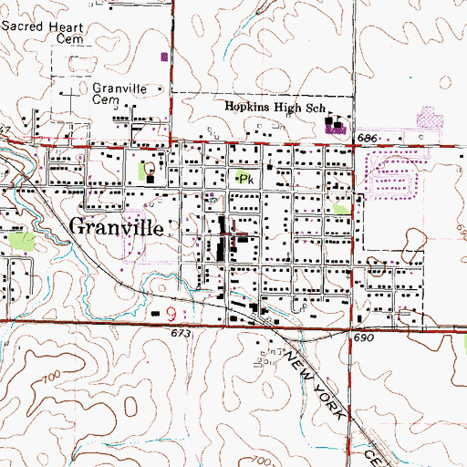 Topographic Map of Granville, IL