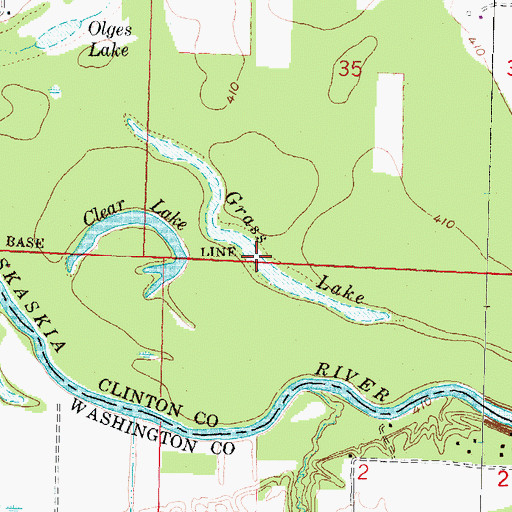 Topographic Map of Grass Lake, IL