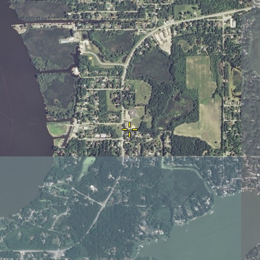 Aerial/Satellite Image of Grass Lake Elementary School, IL