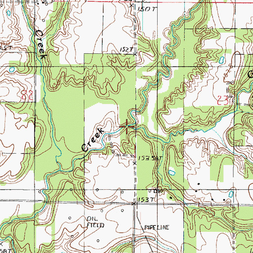 Topographic Map of Grassy Creek, IL