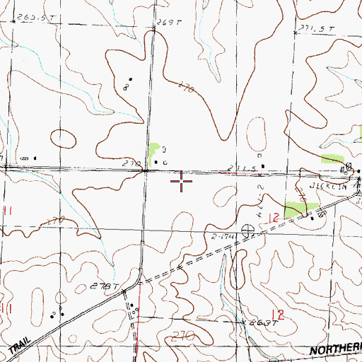 Topographic Map of Gratatum School (historical), IL